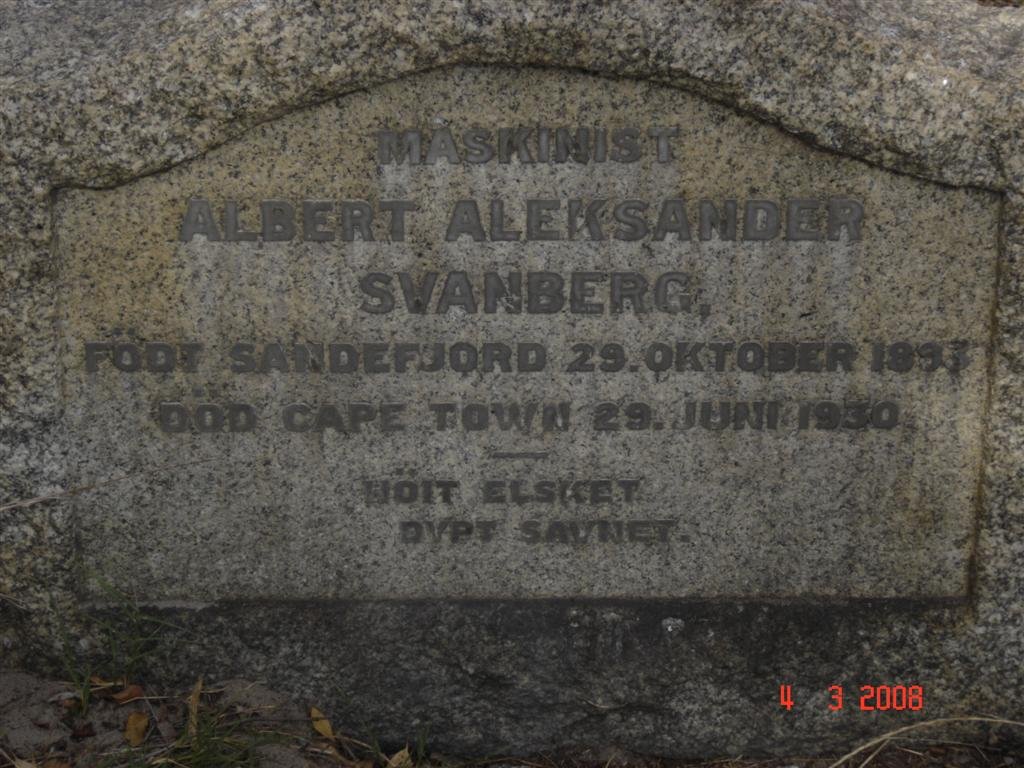 SVANDBERG Albert Aleksander 1893-1930