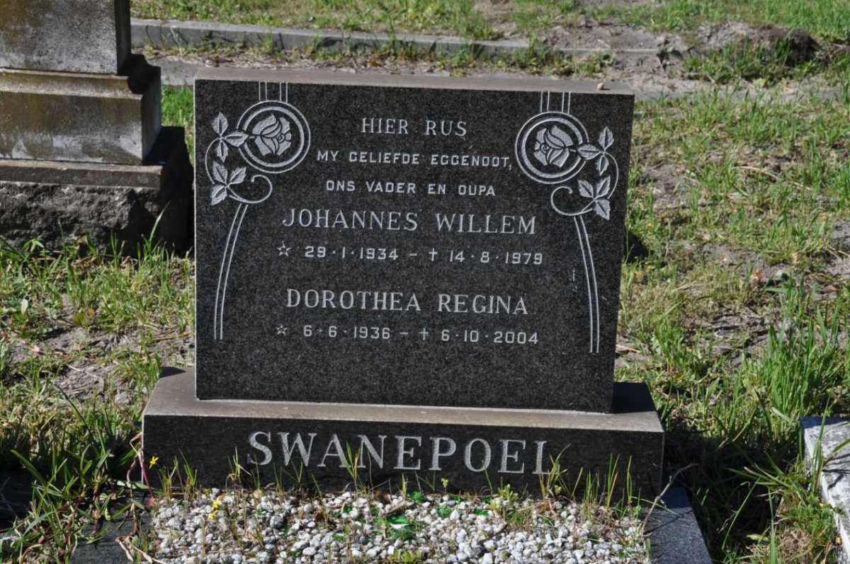 SWANEPOEL Johannes Willem 1934-1979 &amp; Dorothea Regina 1936-2004