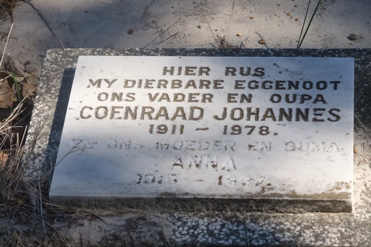SWART Coenraad Johannes 1911-1978 &amp; Anna 1918-1997