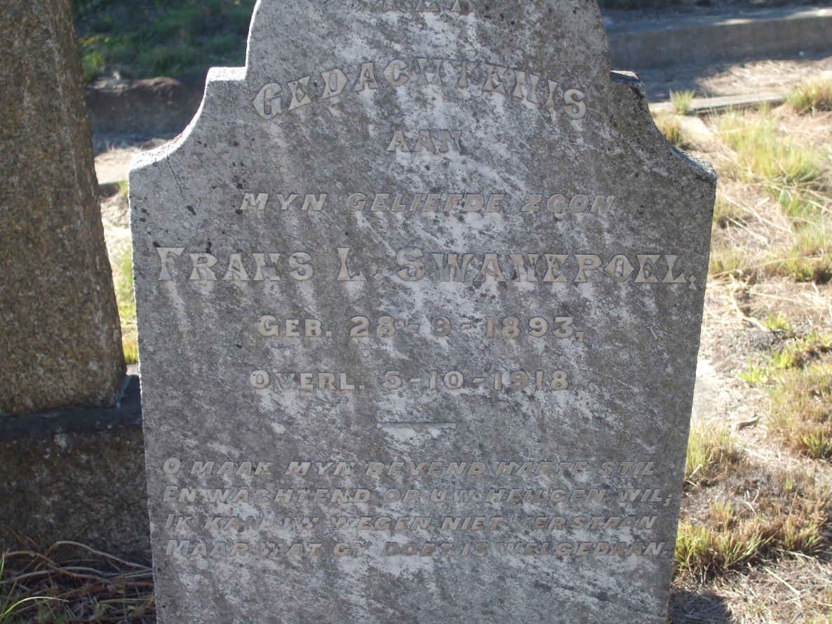 SWANEPOEL Frans L. 1893-1918