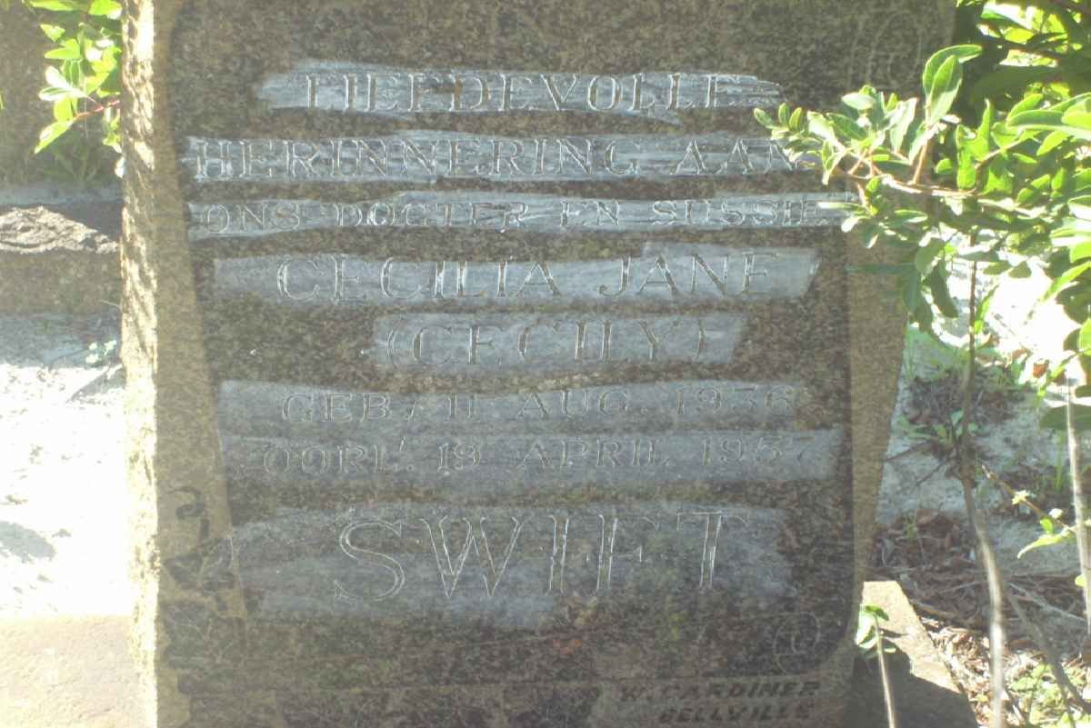 SWIFT Cecilia Jane 1936-1957
