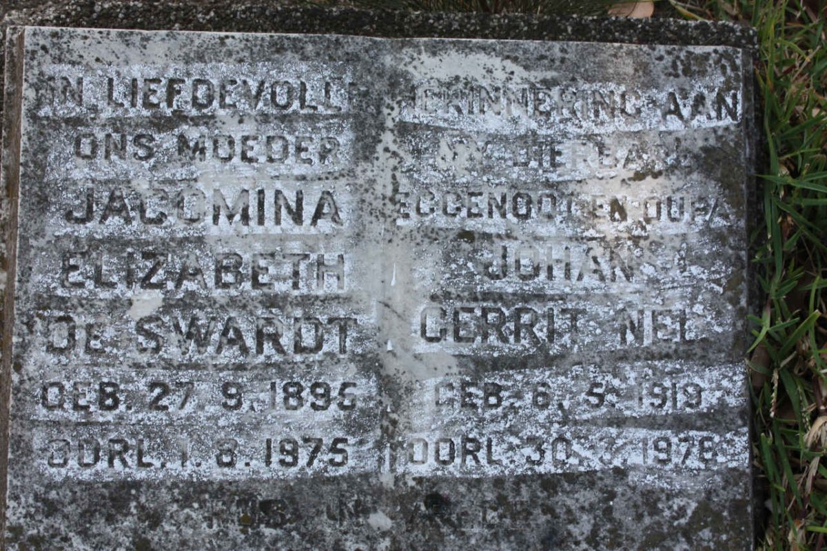 SWART Jacomina Elizabeth, de 1895-1975 :: NEL Johan Gerrit 1919-1976