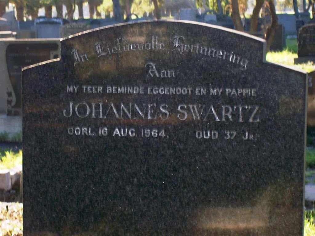 SWARTZ Johannes -1964