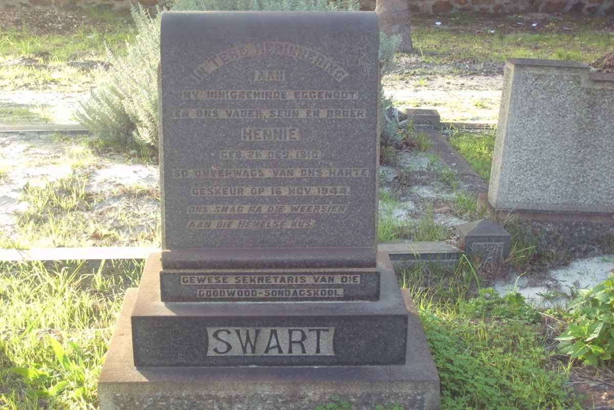 SWART Hennie 1910-1944