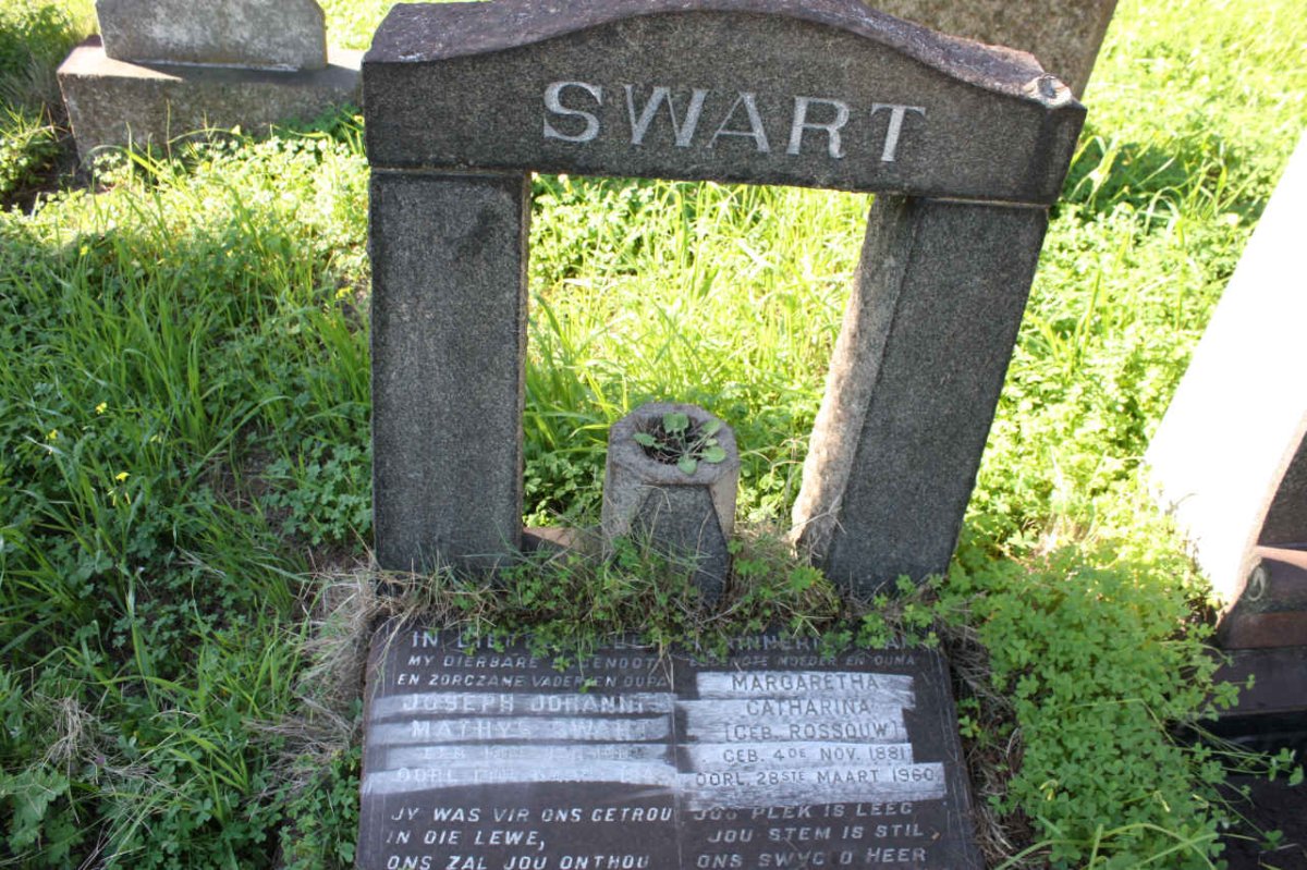 SWART Joseph Johannes Mathys 1880-194? &amp; Margaretha Catharina ROSSOUW 1881- 1960