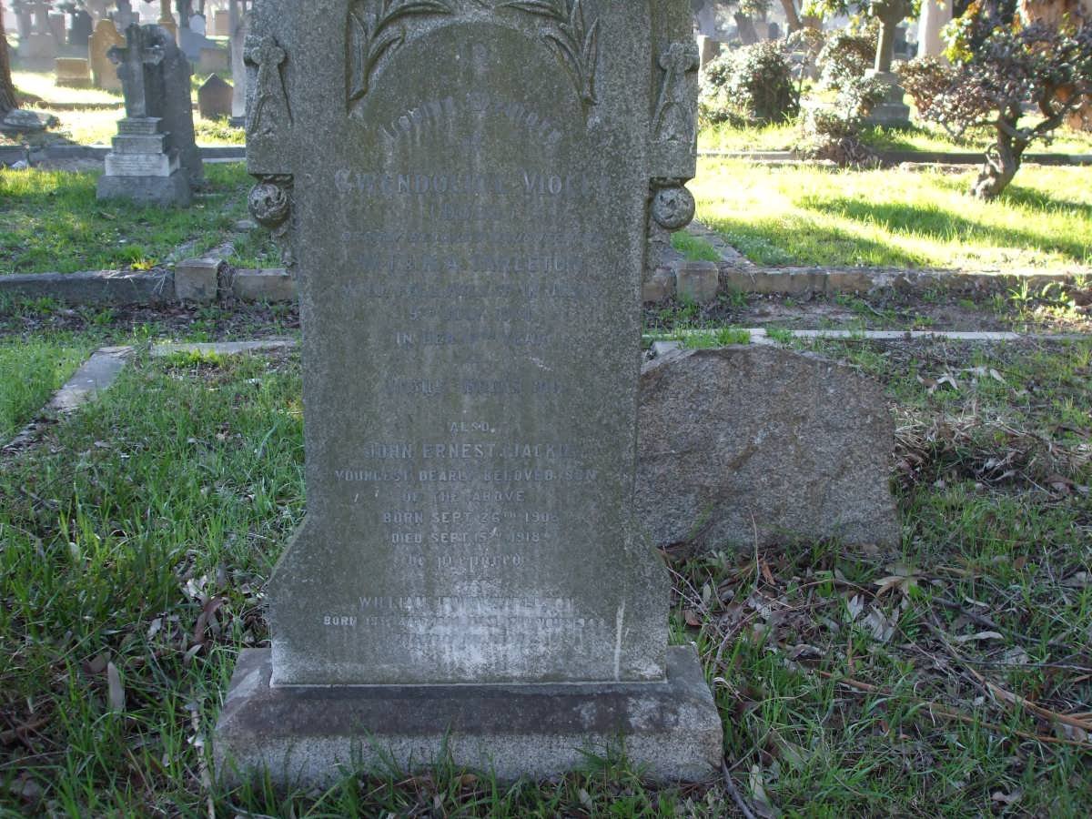 TARLETON William Irwin 1874-1948 :: TARLETON Gwendoline Violet -1914 :: TARLETON Jack Ernest 1903-1918