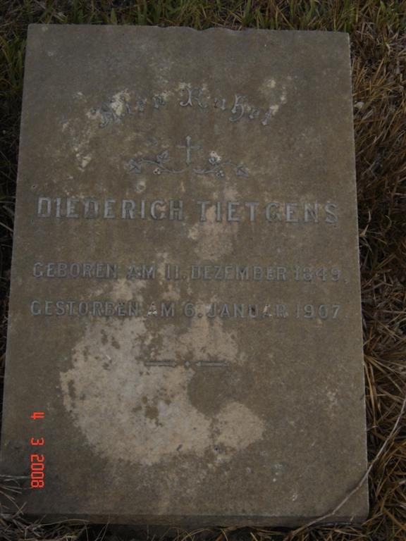 TIETGENS Diederich 1849-1907
