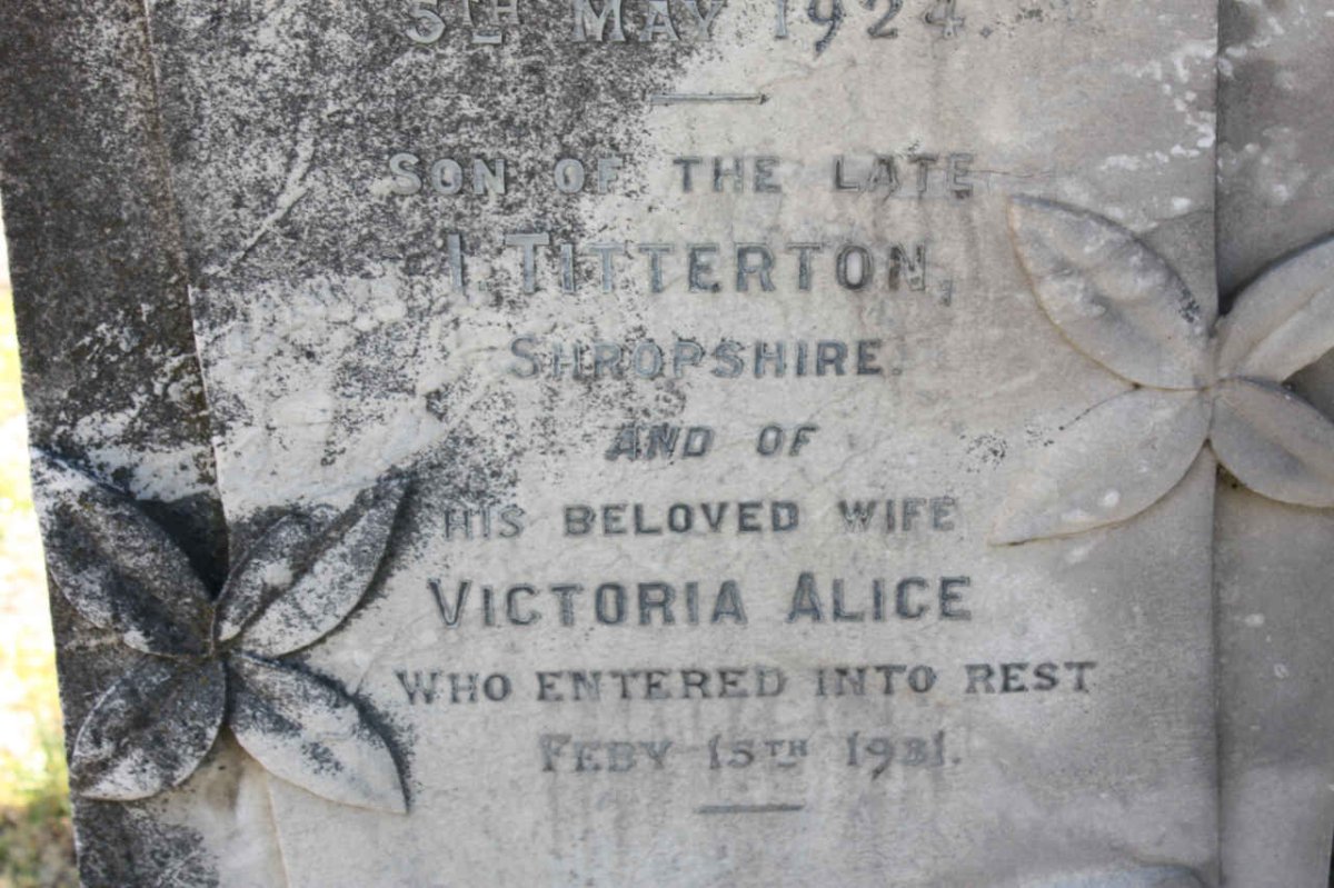 TITTERTON Charles Samuel -1924 &amp; Victoria Alice 1931