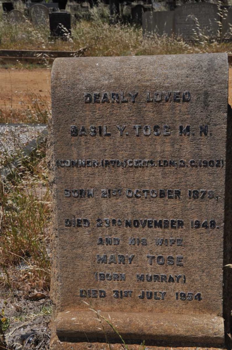TOSE Basil Y. 1879-1948 &amp; Mary MURRAY -1954