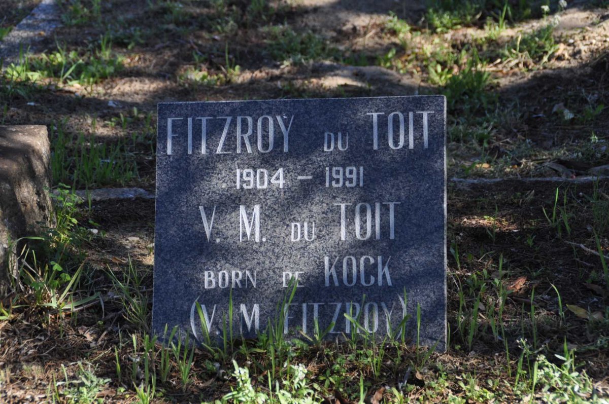 TOIT Fitzroy, du 1904-1991 &amp; V.M. DE KOCK
