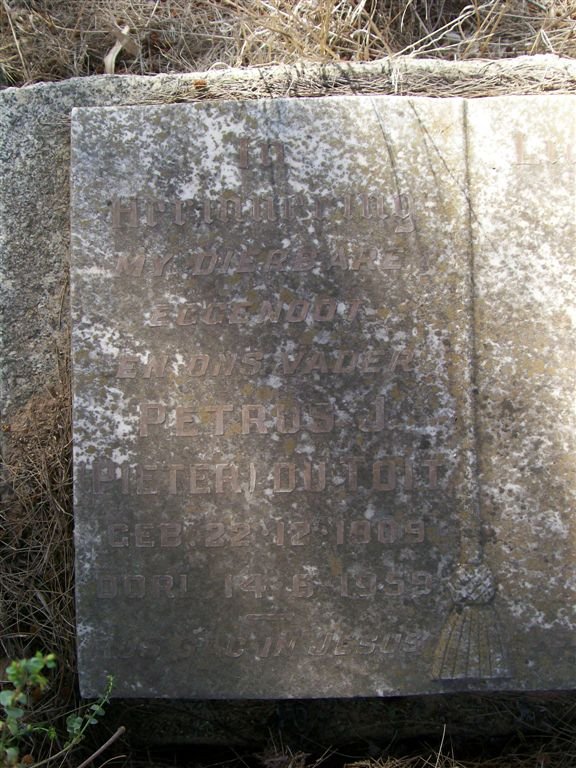 TOIT Petrus J., du 1909-1959