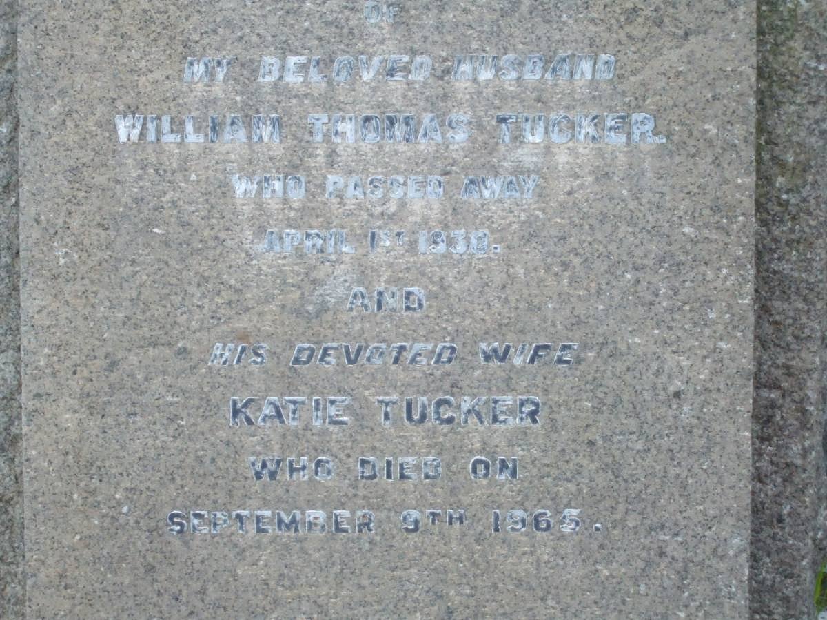 TUCKER William Thomas -1932 &amp; Katie -1965