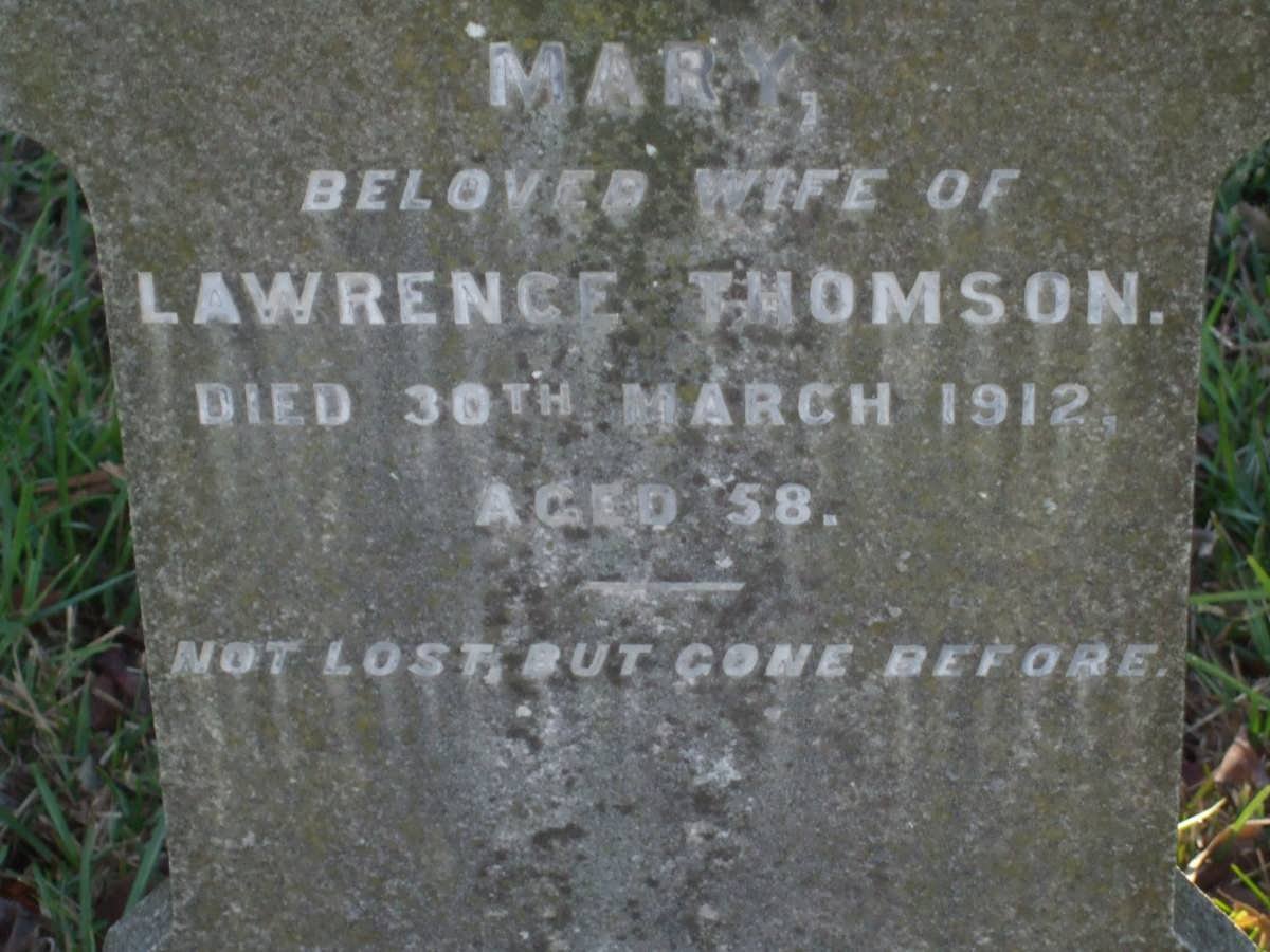 THOMSON Mary -1912