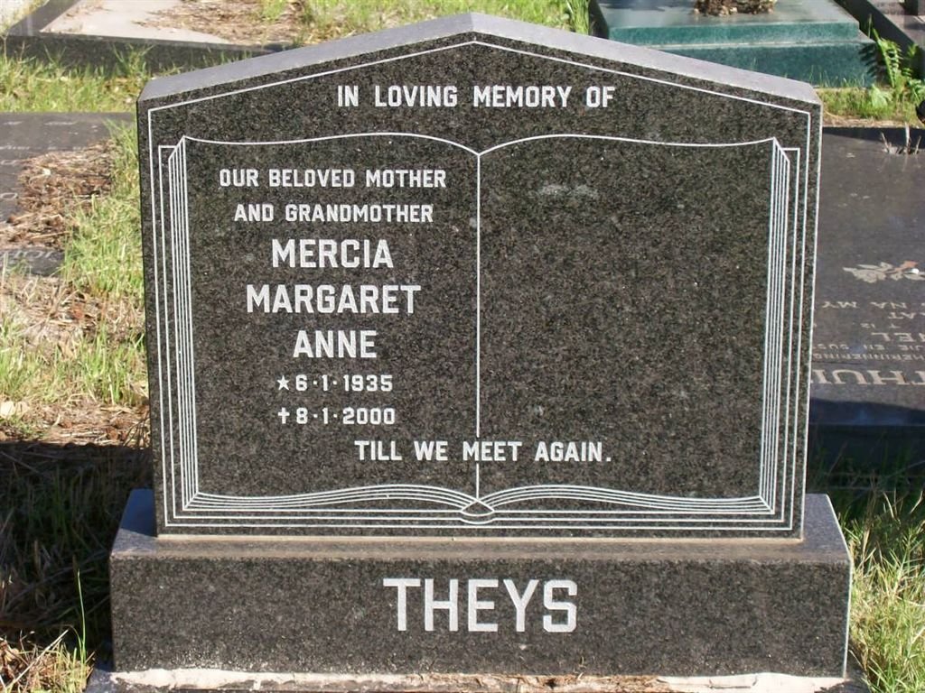 THEYS Mercia Margaret Anne 1935-2000