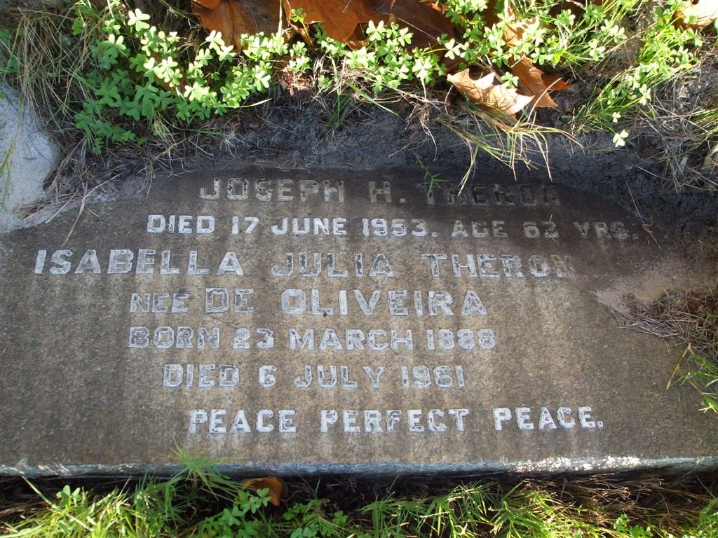 THERON Isabella Julia nee DE OLIVEIRA 1888-1961