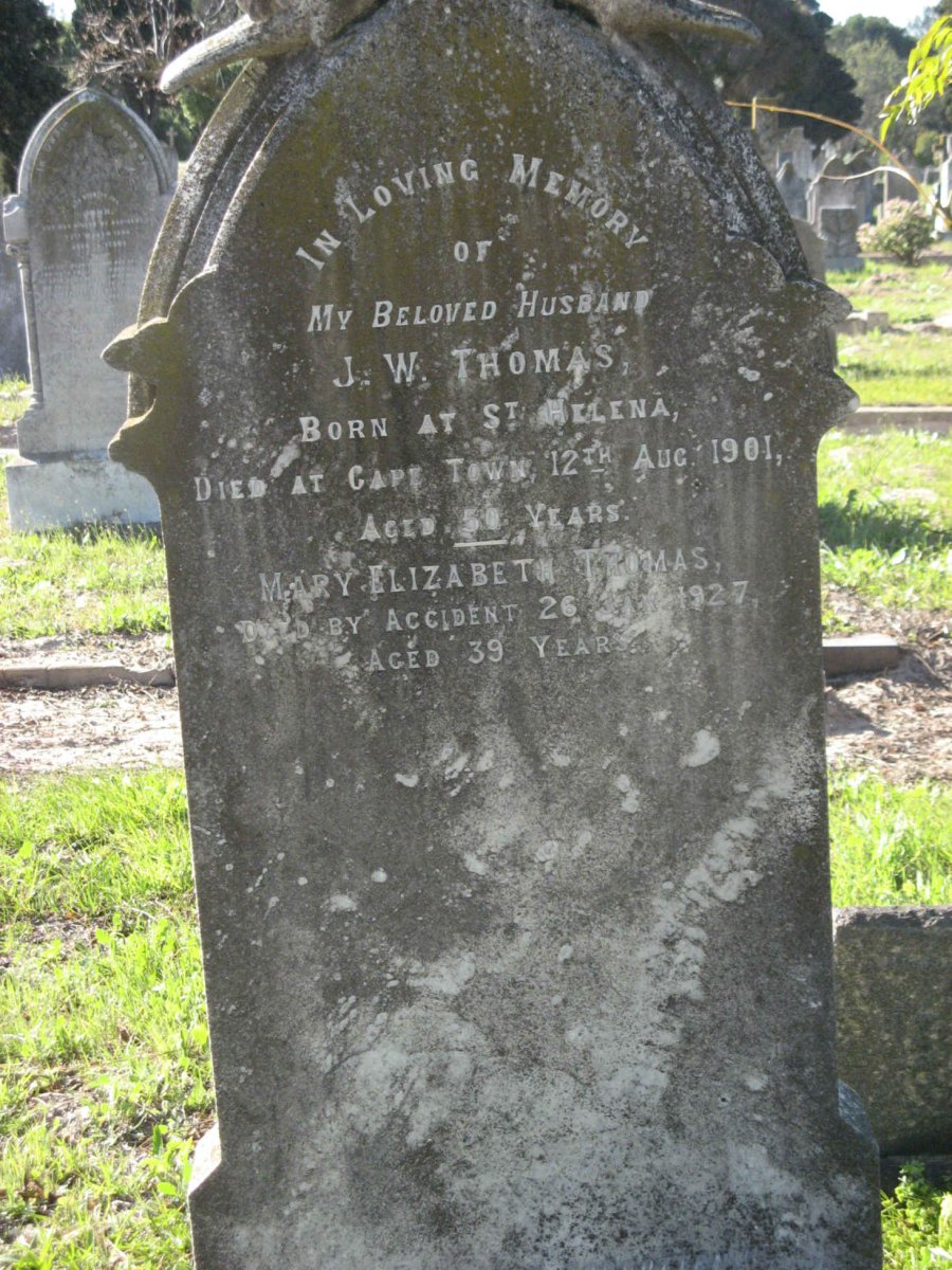 THOMAS J.W. -1901 :: THOMAS Mary Elizabeth -1927