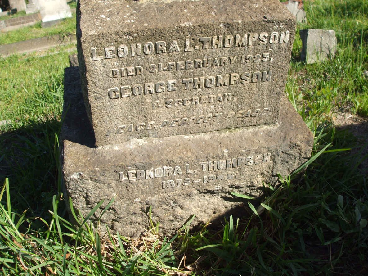 THOMPSON George :: THOMPSON Leonora L. -1925 :: THOMPSON Leonora L. 1875-1946