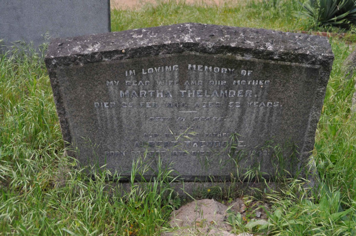 THELANDER Albert 1872 -1949 &amp; Martha -1944