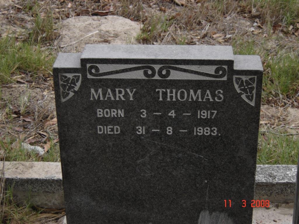 THOMAS Mary 1917-1983