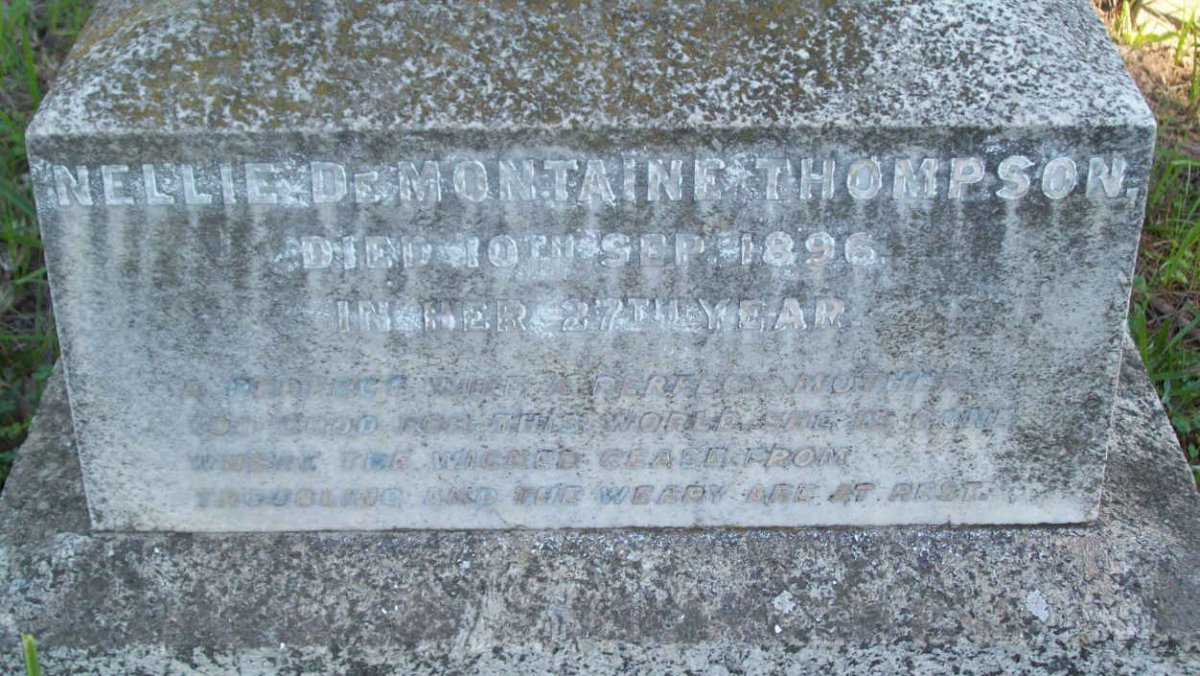 THOMPSON Nellie De Montaine  -1896 