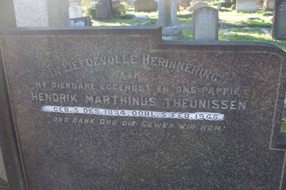 THEUNISSEN Hendrik Marthinus 1884-1946