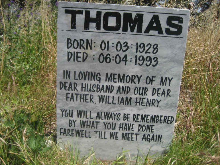 THOMAS William Henry 1928-1993