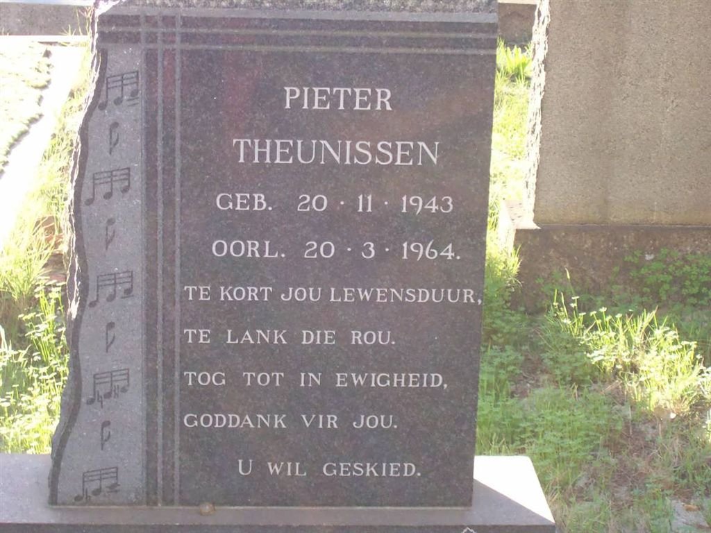 THEUNISSEN Pieter 1943-1964