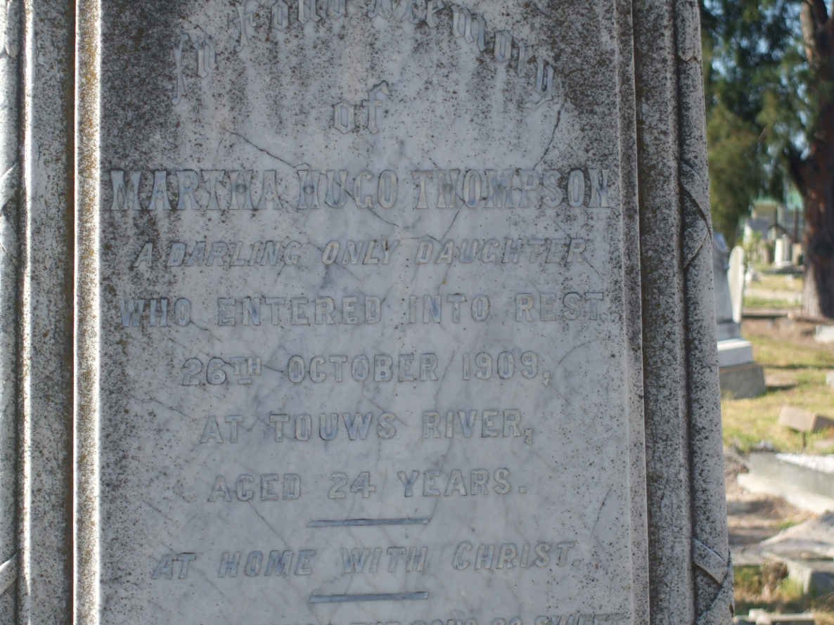 THOMPSON Martha Hugo  -1909