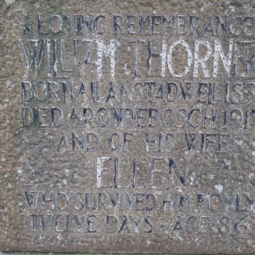 THORNE William 1839-1917 &amp; Ellen -1917