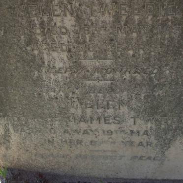 TWEEDIE James -1934 &amp; Helen -1945 :: TWEEDIE Evelyn Yule -1915 :: TWEEDIE Arthur Clement -1933