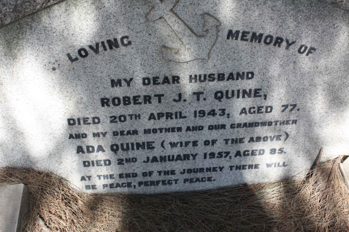 QUINE Robert J.T. -1943 &amp; Ada -1957