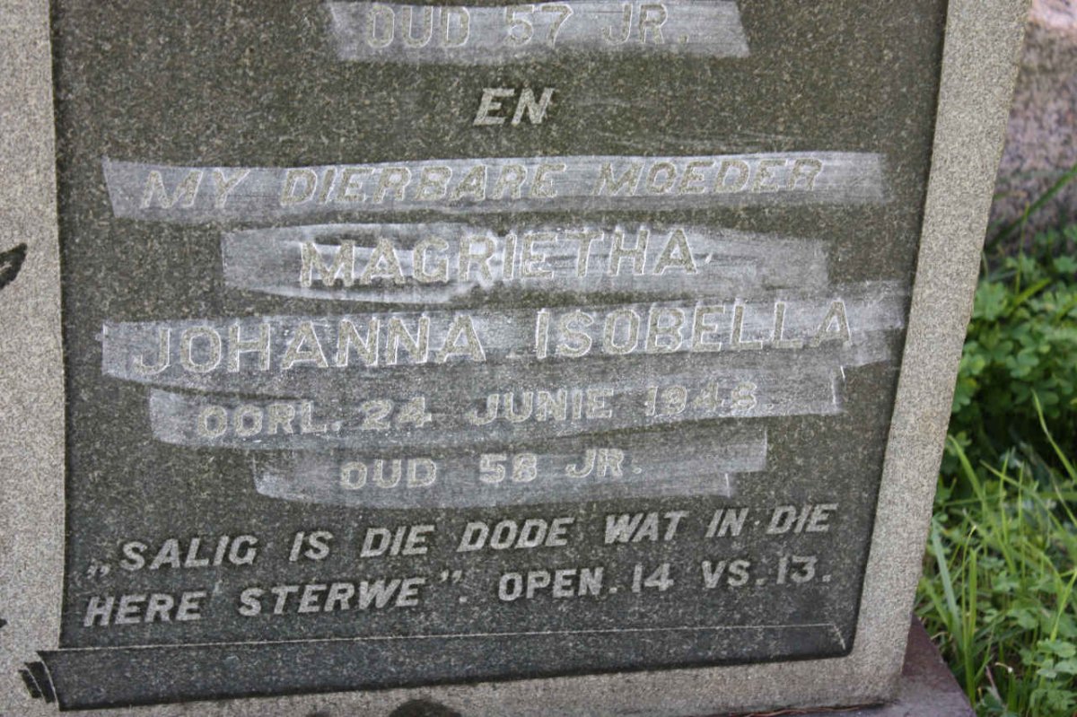 UYS Magrietha Johanna Isobella -1946