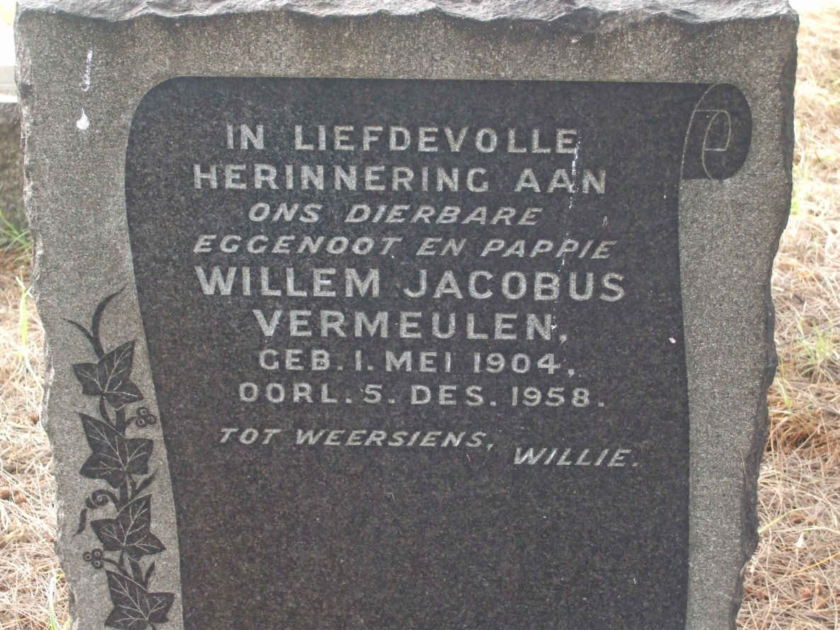 VERMEULEN Willem Jacobus 1904-1958