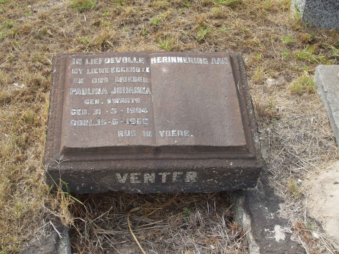 VENTER Paulina Johanna nee SWARTS 1904-1956
