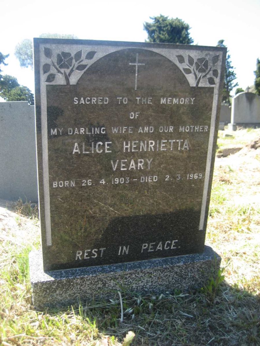 VEARY Alice Henrietta 1903-1969