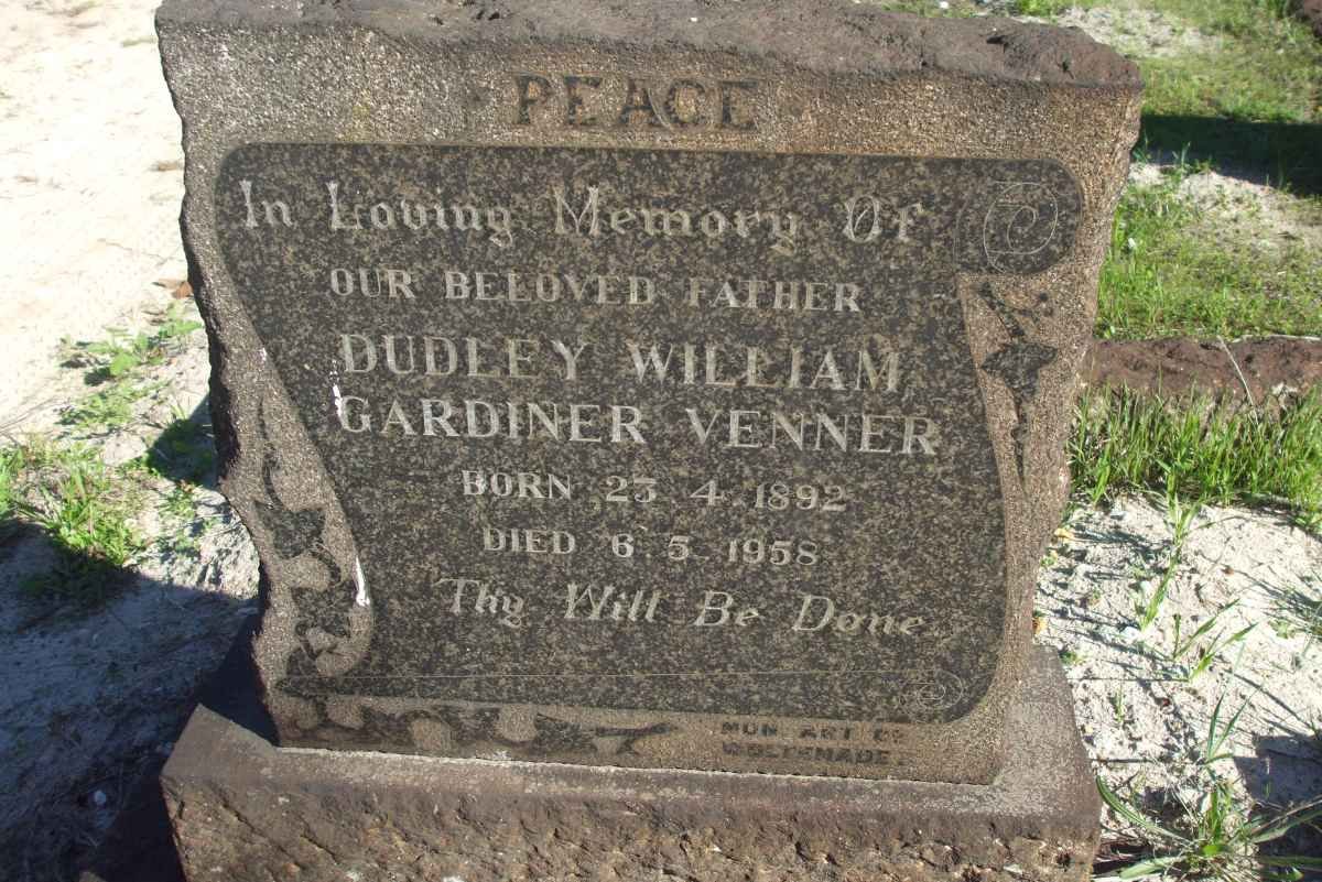 VENNER Dudley William Gardiner 1892-1958