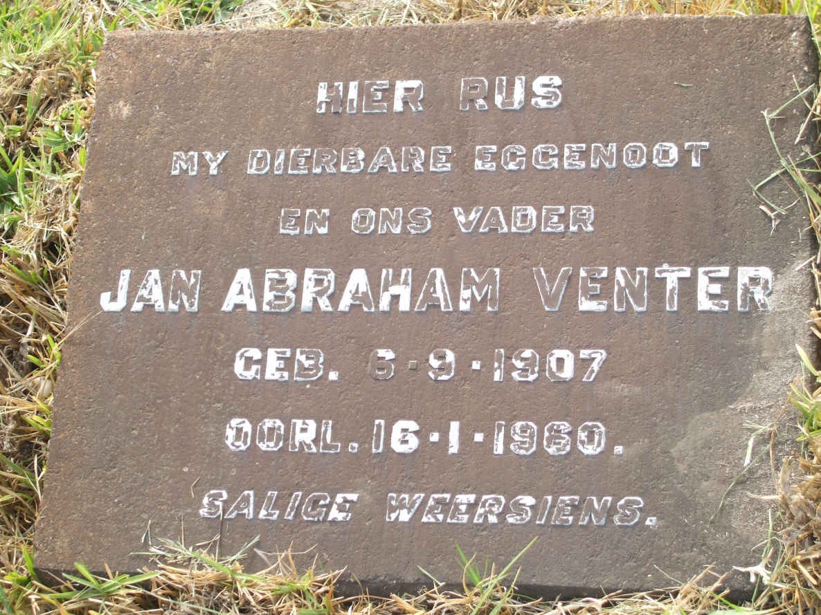VENTER Jan Abraham 1907-1960