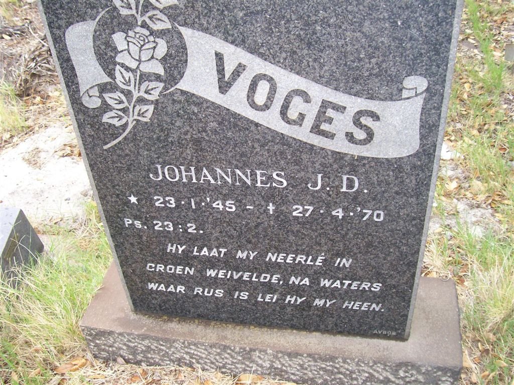 VOGES Johannes J.D. 1945-1970