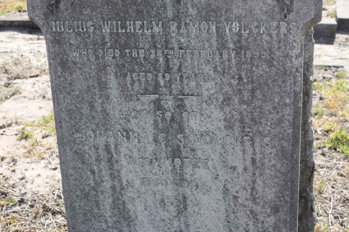 VOLCKERS Julius Wilhelm Ramon -1899 &amp; Johanna KOTZE 1840-1924