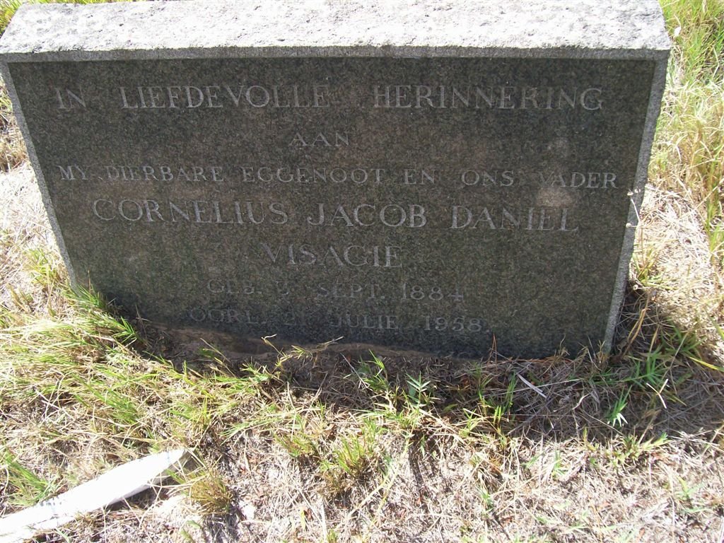 VISAGIE Cornelius Jacob Daniel 1884-1958