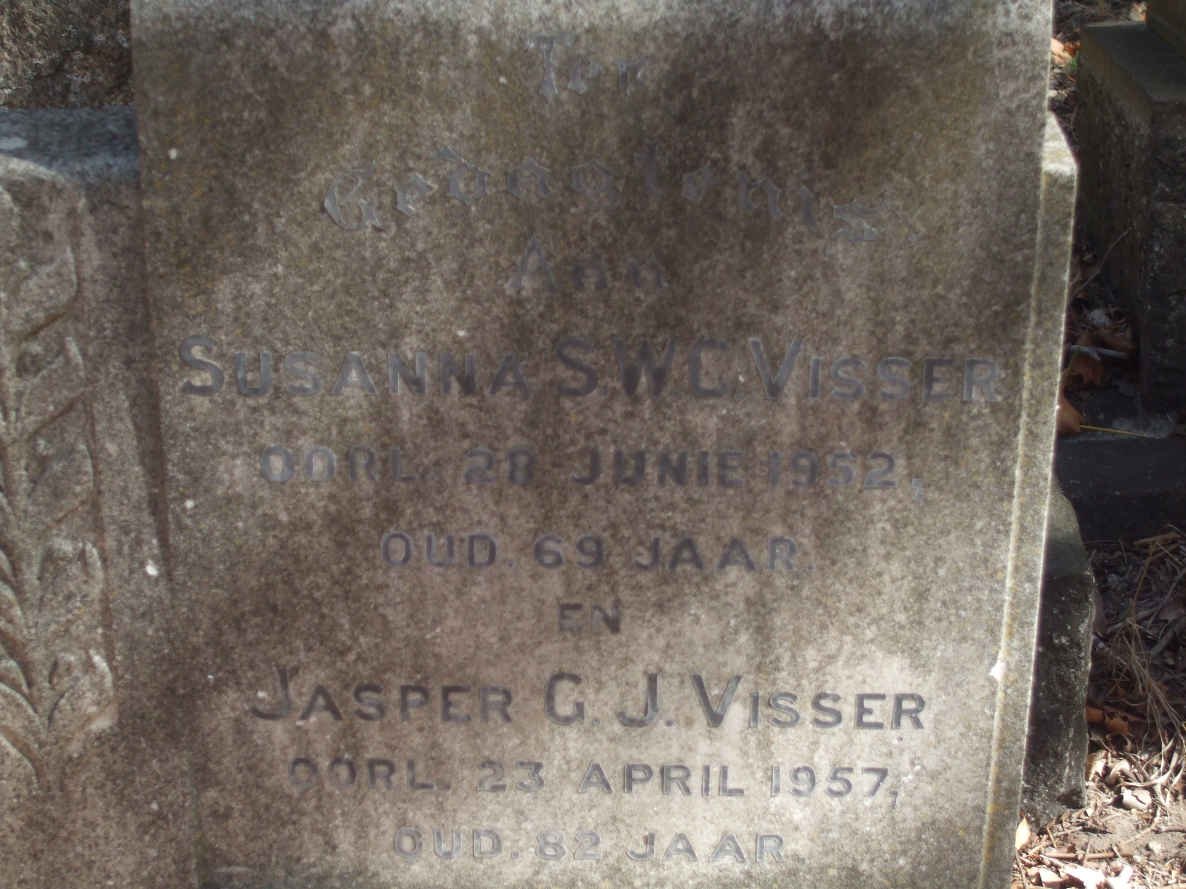 VISSER Jasper G.J. -1957 &amp; Susanna S.W.E. -1952