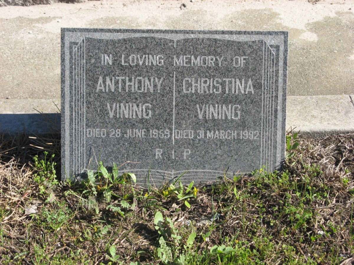 VINING Anthony -1959 &amp; Christina -1992