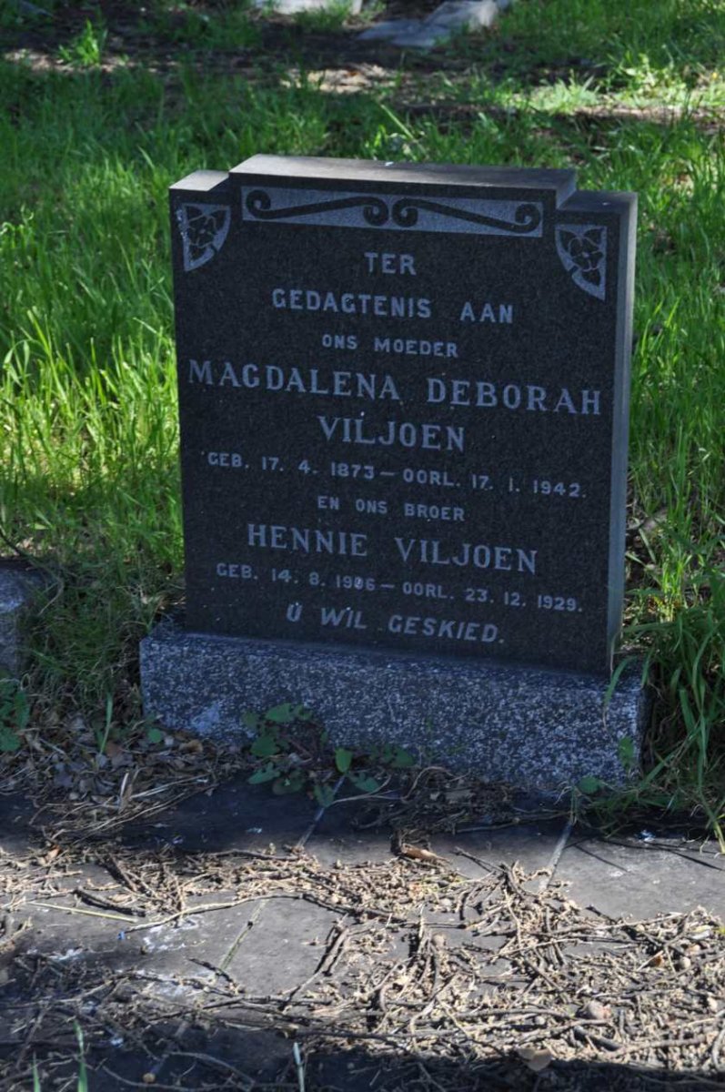 VILJOEN Magdalena Deborah 1873-1942 :: VILJOEN Hennie 1906-1929