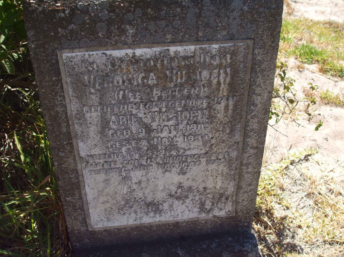 VILJOEN Veronica nee BECKER  1905-1934