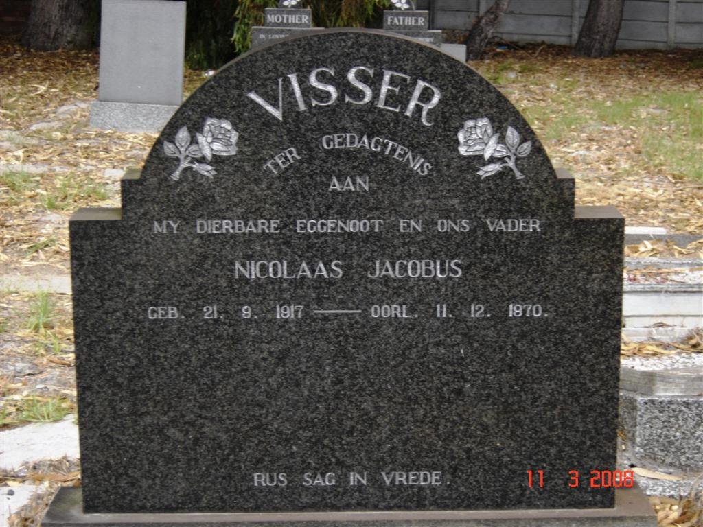VISSER Nicolaas Jacobus 1917-1970