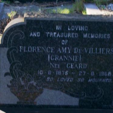 VILLIERS Florence Amy, de nee GEARD 1875-1968
