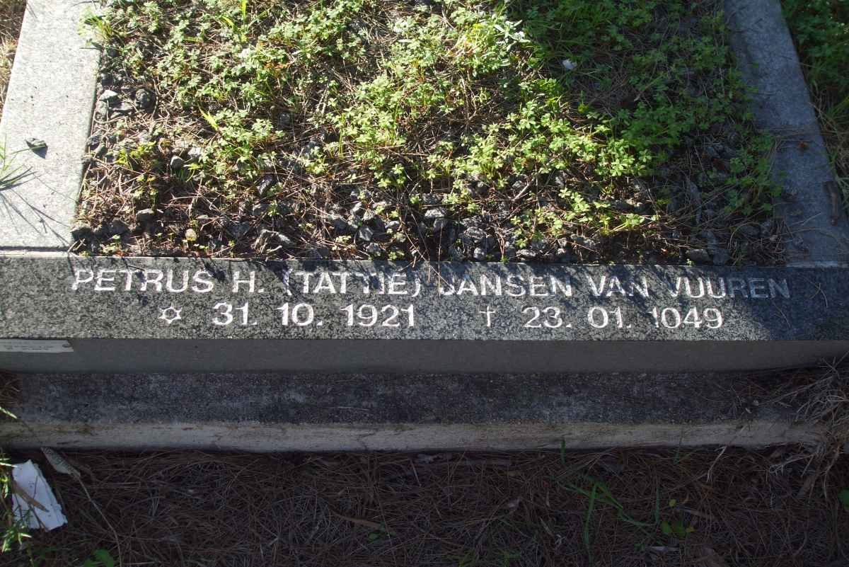 VUUREN Petrus H., Jansen van 1921-1949