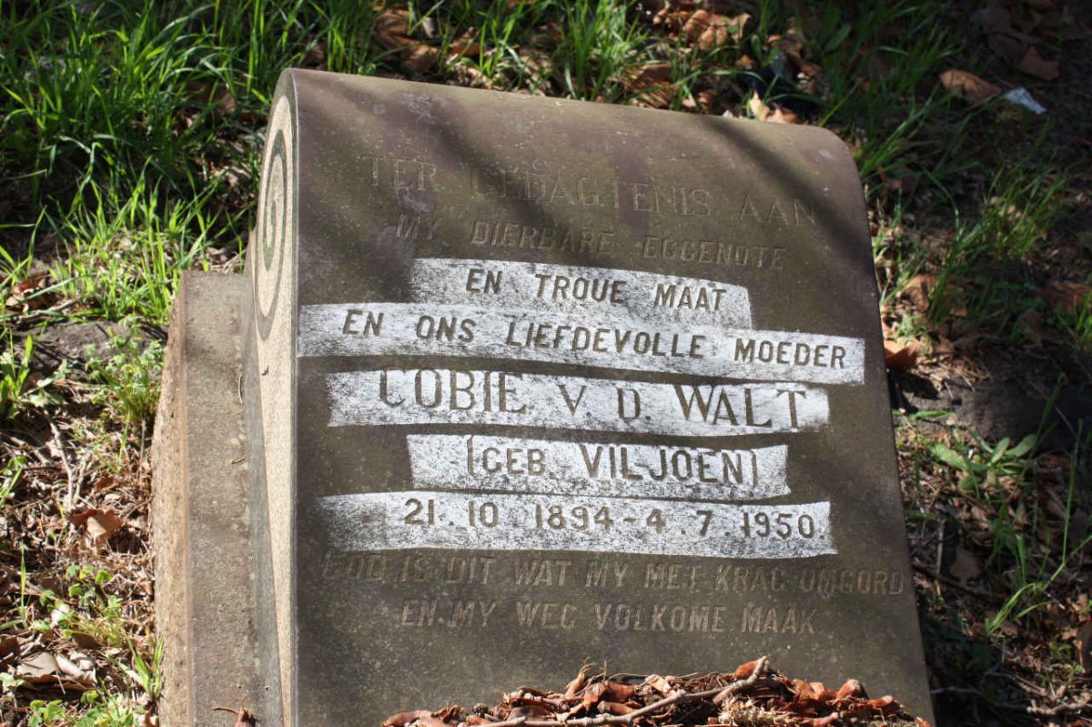WALT Cobie, v.d. nee VILJOEN 1894-1950