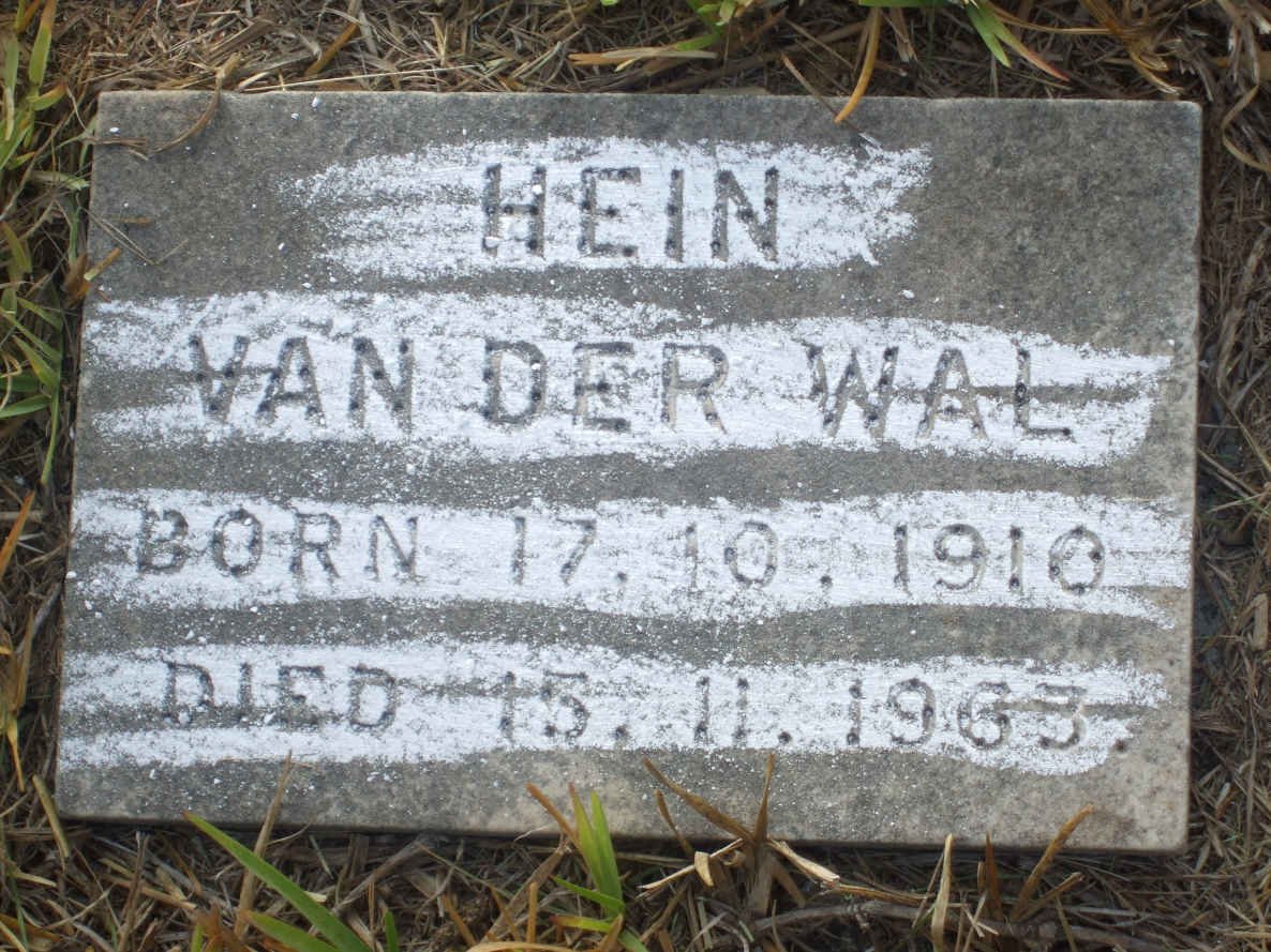 WAL Hein, van der 1910-1963