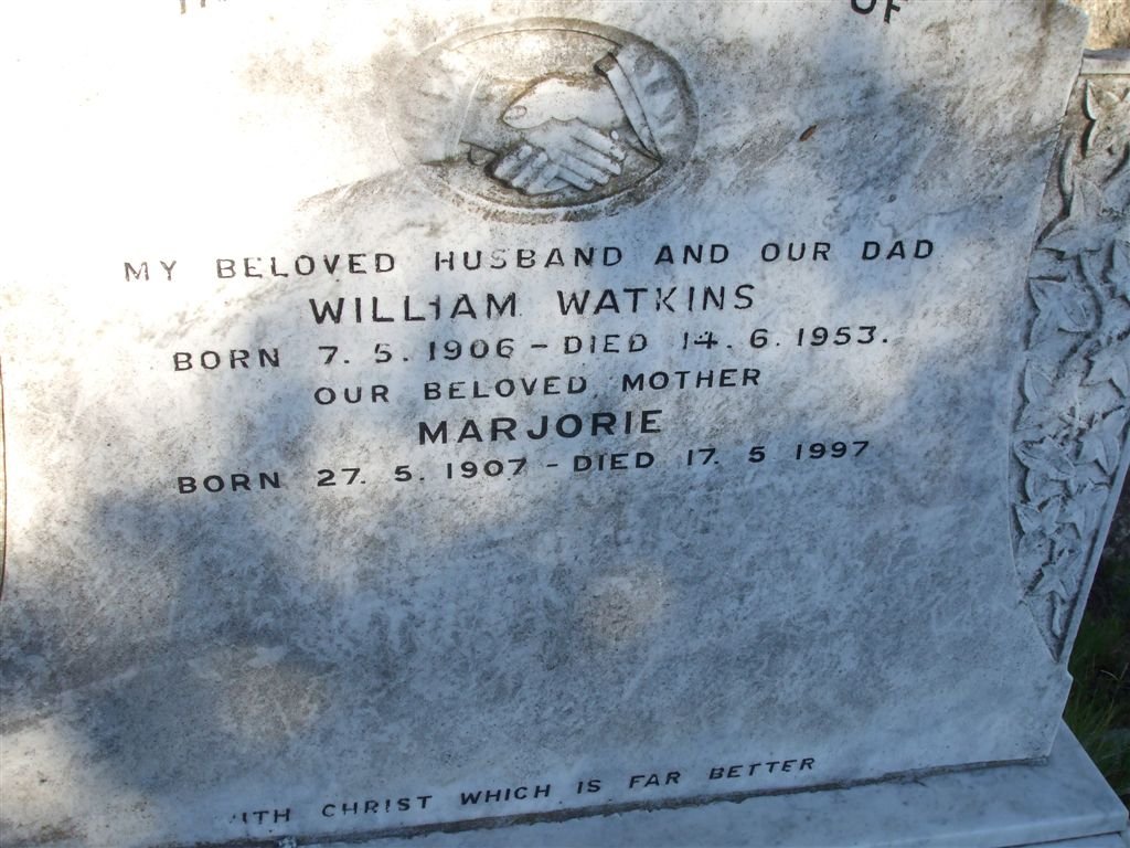 WATKINS William 1906-1953 &amp; Marjorie 1907-1997
